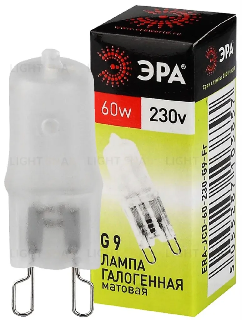 Лампа галогенная Эра G9 60W 3000K G9-JCD-60-230V-FR C0027364 C0027364