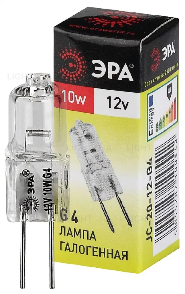 Лампа галогенная Эра G4 10W 3000K G4-JC-10W-12V C0027367 C0027367
