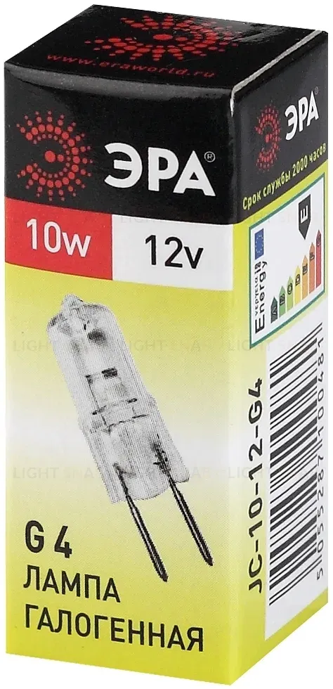 Лампа галогенная Эра G4 10W 3000K G4-JC-10W-12V C0027367 C0027367