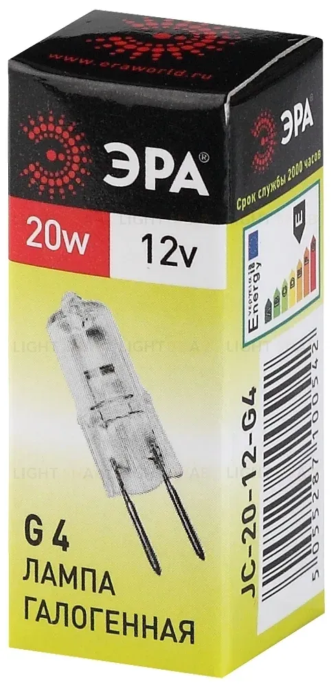Лампа галогенная Эра G4 20W 3000K G4-JC-20W-12V C0027369 C0027369