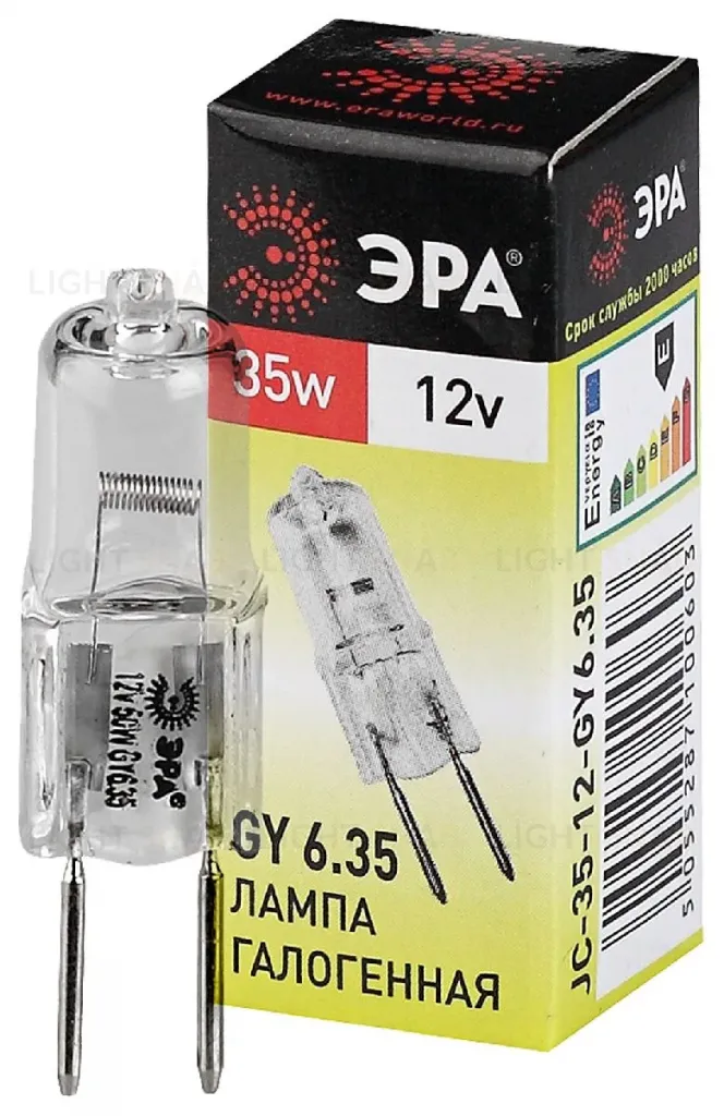 Лампа галогенная Эра GY6.35 35W 3000K GY6.35-JC-35W-12V C0027371 C0027371