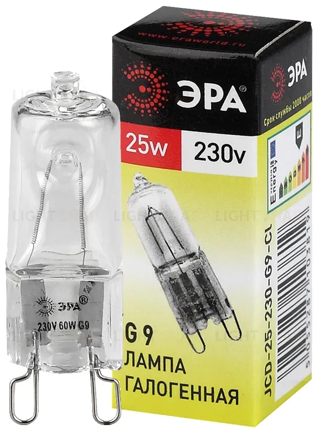 Лампа галогенная Эра G9 25W 3000K G9-JCD-25-230V-CL C0027376 C0027376