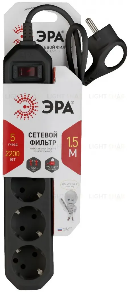 Сетевой фильтр Эра USF-5es-1.5m-B Б0019032 Б0019032