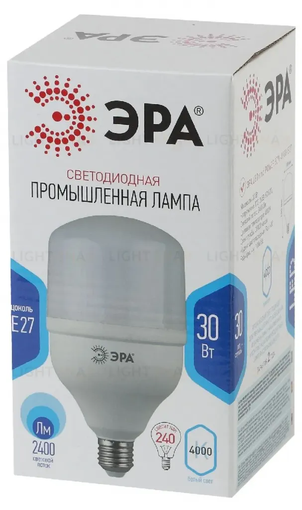 Лампа светодиодная Эра E27 30W 4000K LED POWER T100-30W-4000-E27 Б0027003 Б0027003