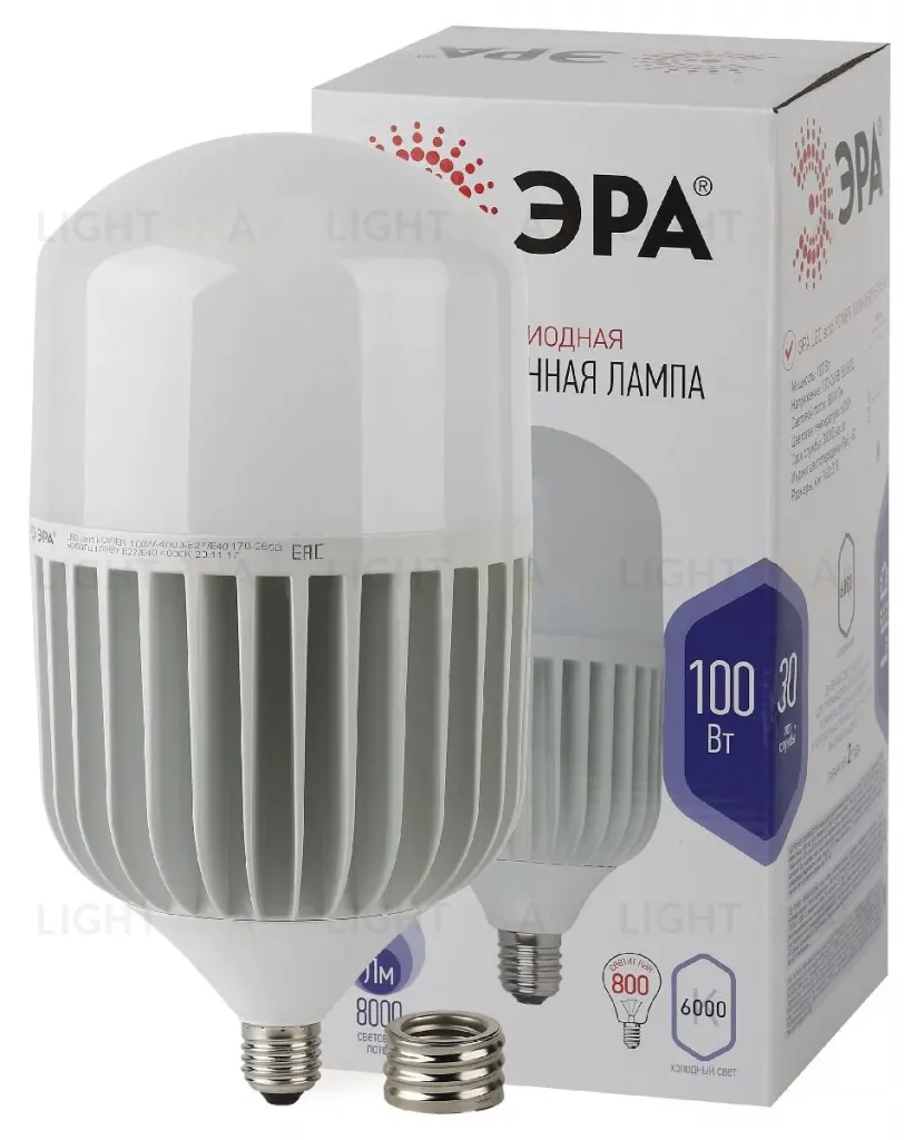 Лампа светодиодная Эра E40 100W 6500K LED POWER T160-100W-6500-E27/E40 Б0032090 Б0032090