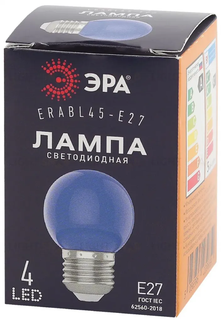 Лампа светодиодная Эра E27 1W 3000K ERABL45-E27 Б0049573 Б0049573