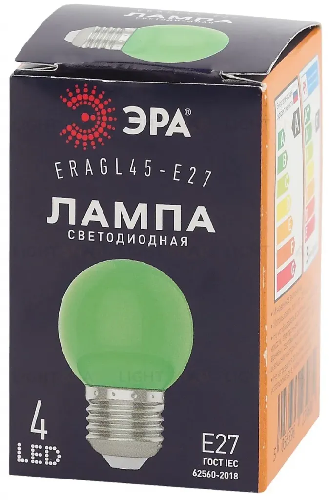 Лампа светодиодная Эра E27 1W 3000K ERAGL45-E27 Б0049574 Б0049574