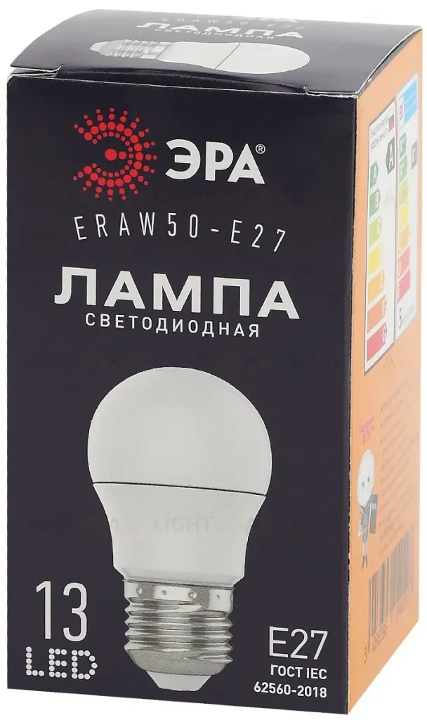 Лампа светодиодная Эра E27 3W 3000K ERAW50-E27 Б0049582 Б0049582