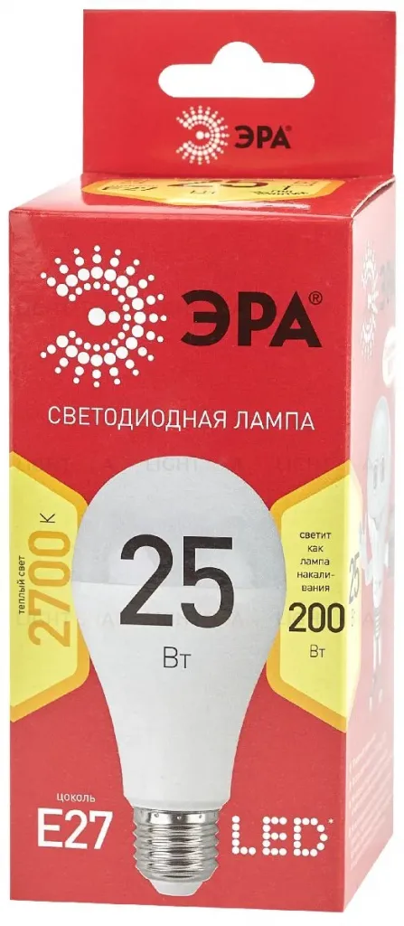 Лампа светодиодная Эра E27 25W 2700K LED A65-25W-827-E27 R Б0048009 Б0048009