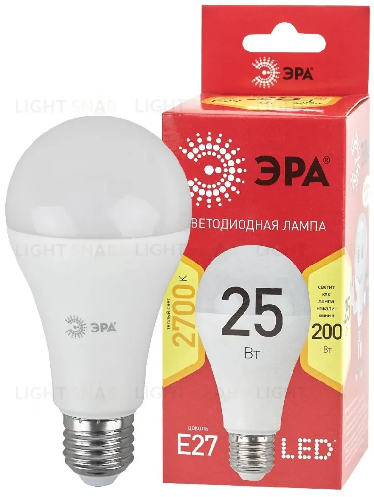 Лампа светодиодная Эра E27 25W 2700K LED A65-25W-827-E27 R Б0048009 Б0048009