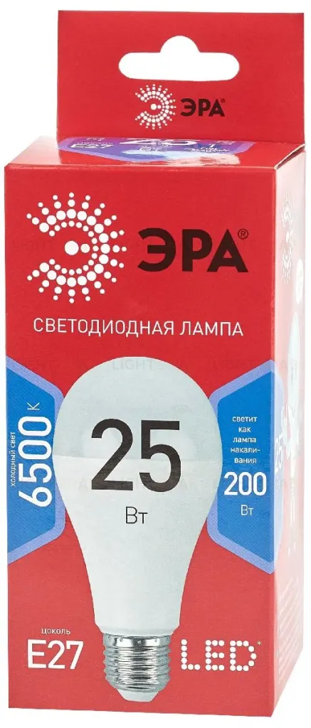 Лампа светодиодная Эра E27 25W 6500K LED A65-25W-865-E27 R Б0048011 Б0048011