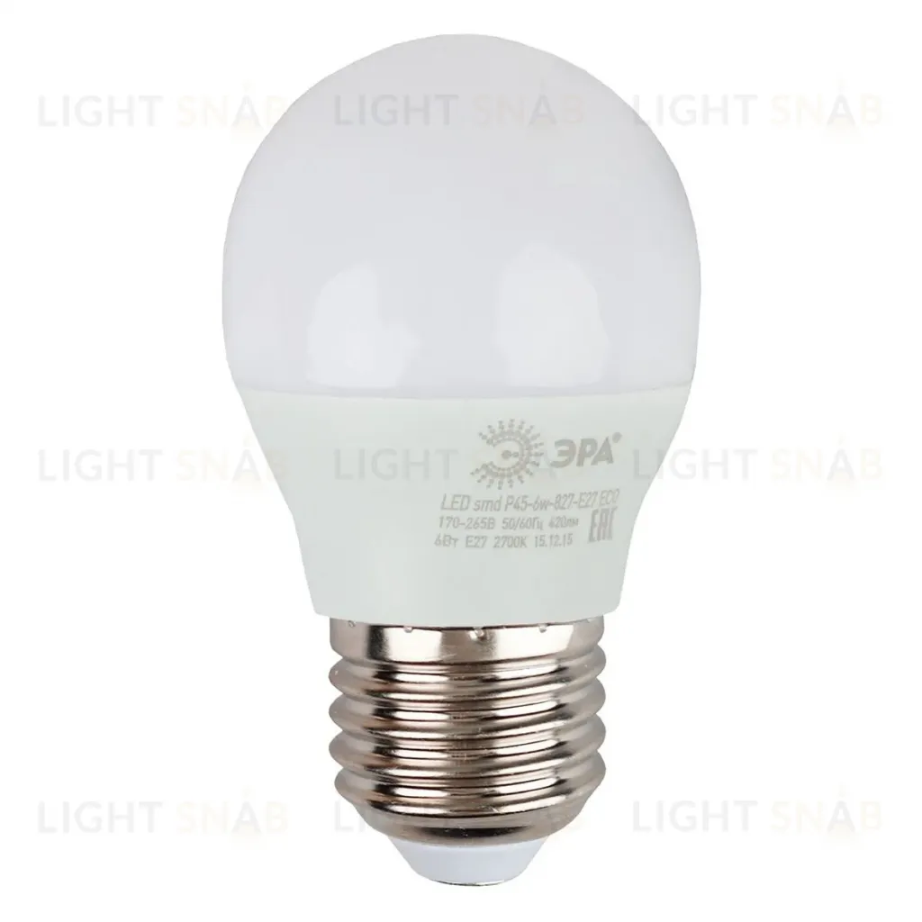 Лампа светодиодная Эра E27 8W 2700K LED P45-8W-827-E27 R Б0053028 Б0053028