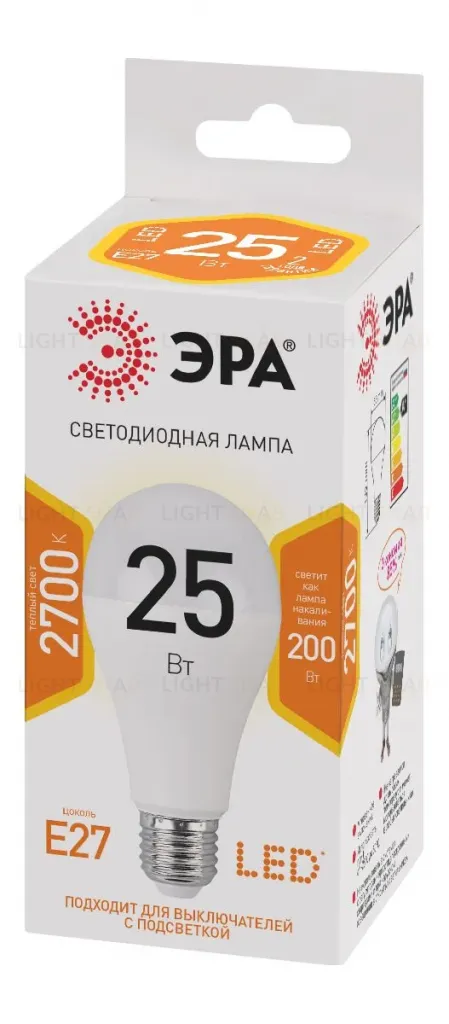 Лампа светодиодная Эра E27 25W 2700K LED A65-25W-827-E27 Б0035334 Б0035334
