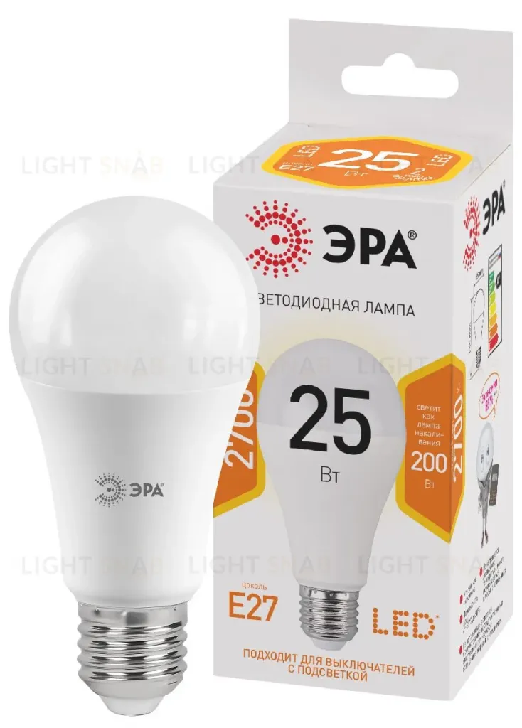 Лампа светодиодная Эра E27 25W 2700K LED A65-25W-827-E27 Б0035334 Б0035334