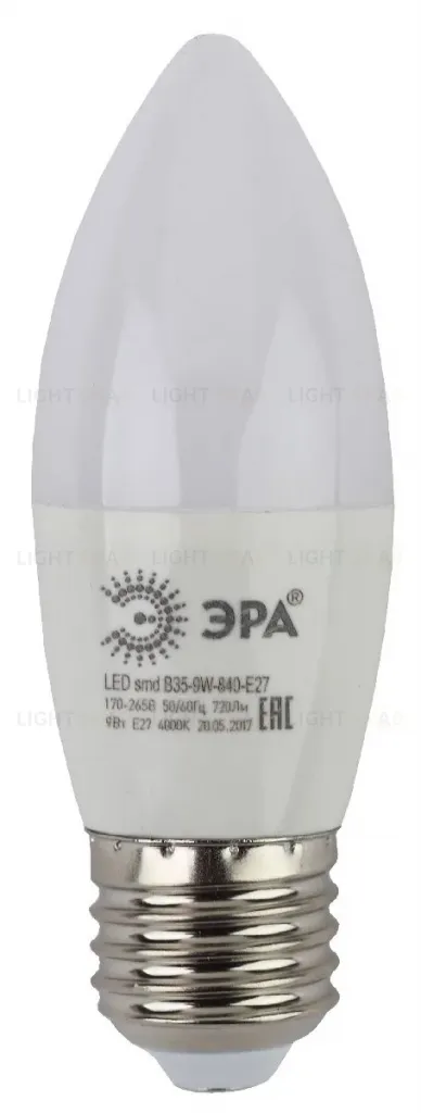 Лампа светодиодная Эра E27 9W 4000K LED B35-9W-840-E27 Б0027972 Б0027972