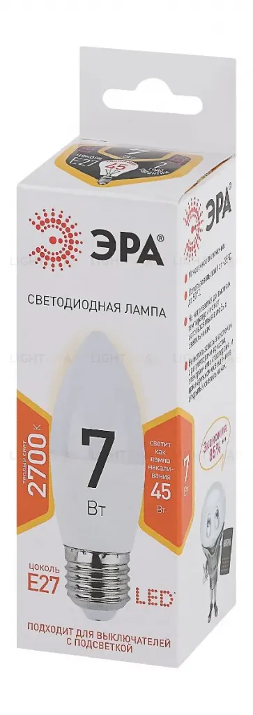 Лампа светодиодная Эра E27 7W 2700K LED B35-7W-827-E27 Б0028479 Б0028479