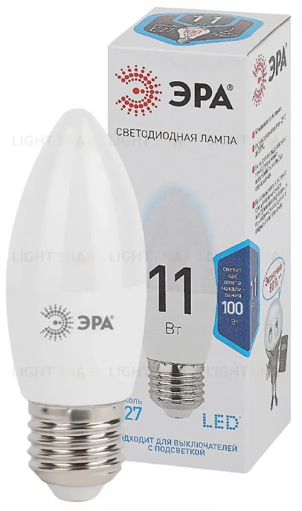 Лампа светодиодная Эра E27 11W 4000K LED B35-11W-840-E27 Б0032983 Б0032983