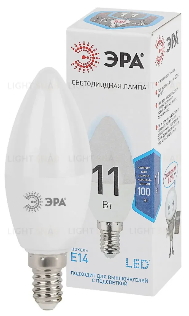 Лампа светодиодная Эра E14 11W 4000K LED B35-11W-840-E14 Б0032982 Б0032982