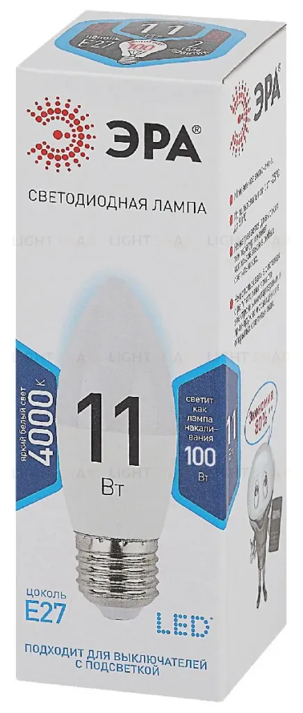Лампа светодиодная Эра E27 11W 4000K LED B35-11W-840-E27 Б0032983 Б0032983