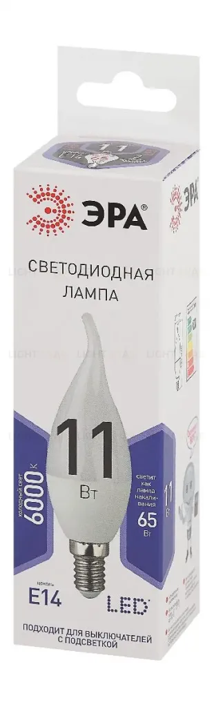 Лампа светодиодная Эра E14 11W 6000K LED BXS-11W-860-E14 Б0032994 Б0032994