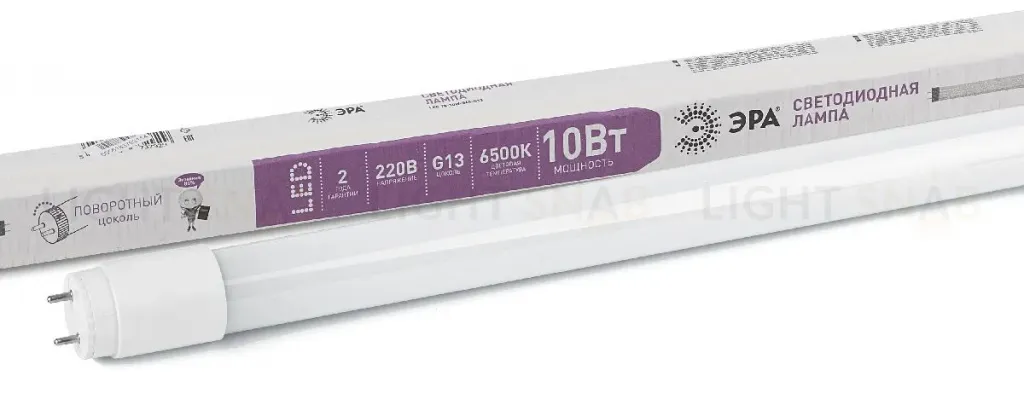 Лампа светодиодная Эра G13 10W 6500K LED T8-10W-865-G13-600mm Б0033000 Б0033000