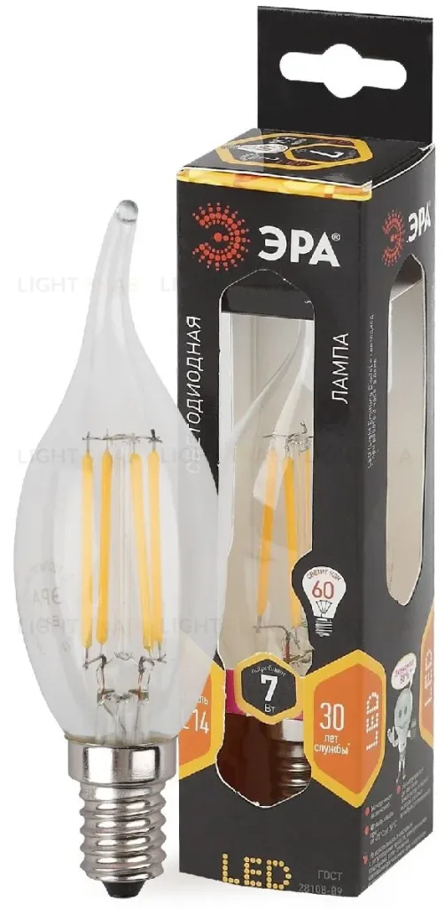 Лампа светодиодная Эра E14 7W 2700K F-LED BXS-7W-827-E14 Б0027944 Б0027944