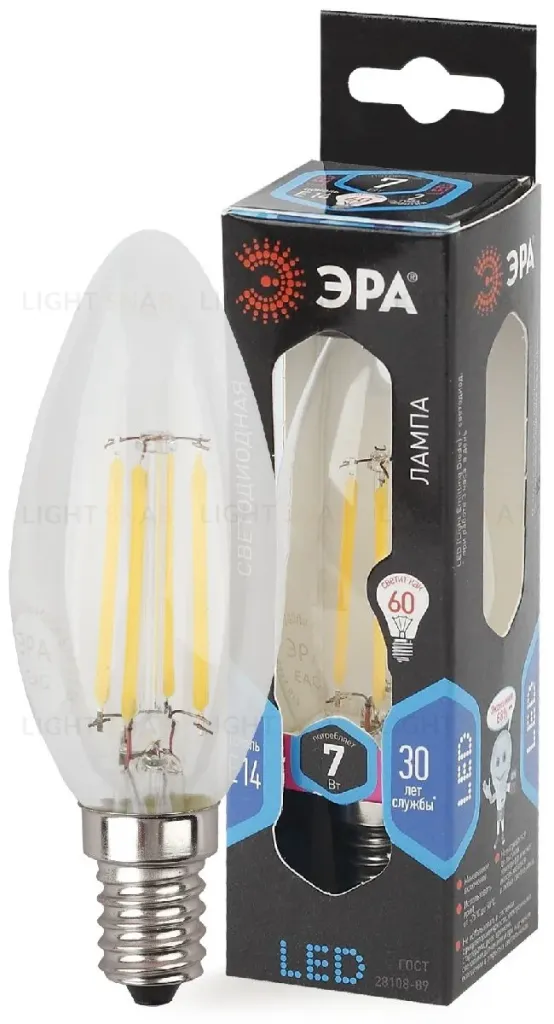 Лампа светодиодная Эра E14 7W 4000K F-LED B35-7W-840-E14 Б0027943 Б0027943