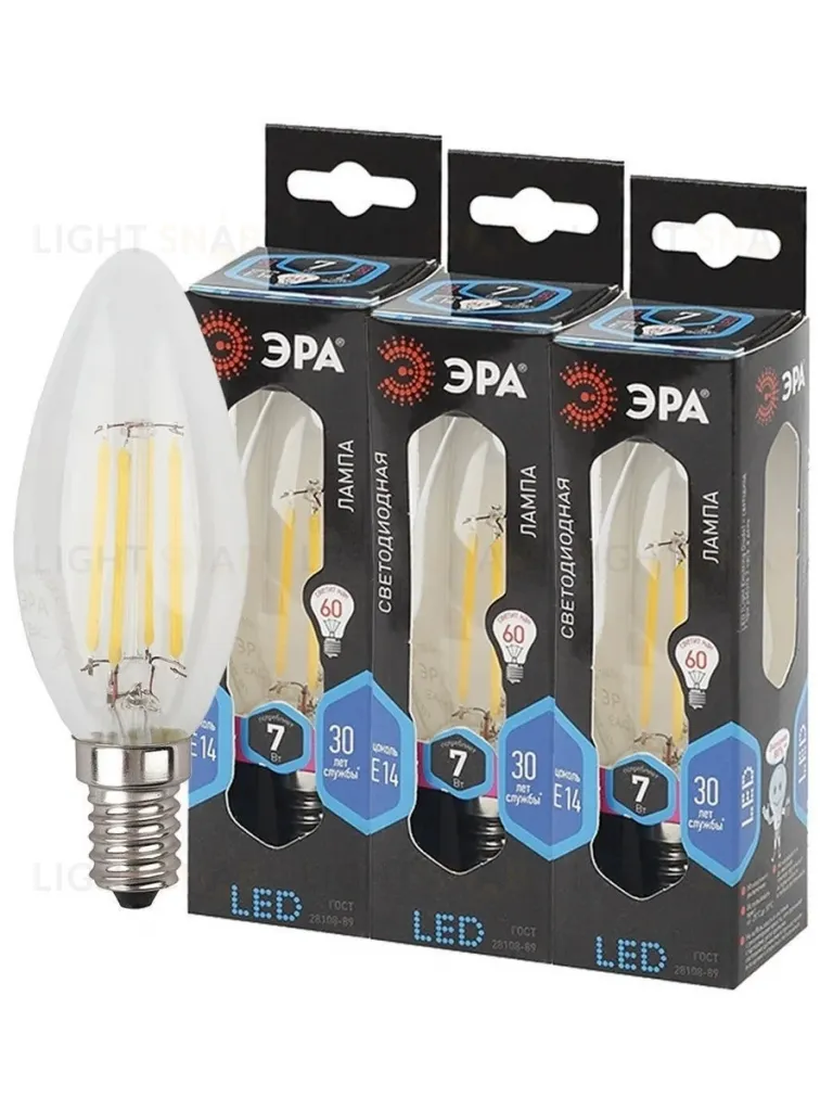 Лампа светодиодная Эра E14 7W 4000K F-LED B35-7W-840-E14 Б0027943 Б0027943