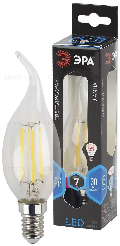 Лампа светодиодная Эра E14 7W 4000K F-LED BXS-7W-840-E14 Б0027945 Б0027945