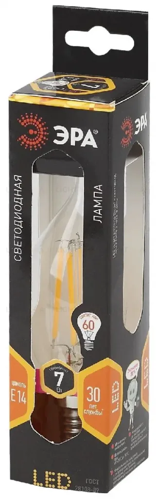Лампа светодиодная Эра E14 7W 2700K F-LED BXS-7W-827-E14 Б0027944 Б0027944