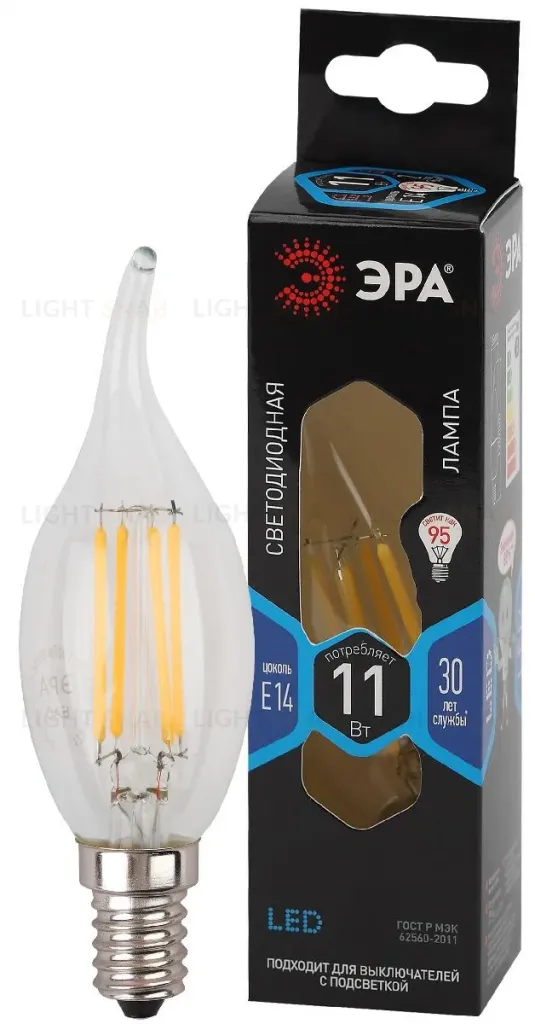 Лампа светодиодная Эра E14 11W 4000K F-LED BXS-11W-840-E14 Б0047002 Б0047002