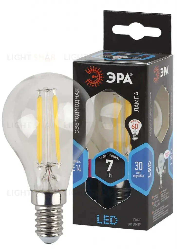 Лампа светодиодная Эра E14 7W 4000K F-LED P45-7W-840-E14 Б0027947 Б0027947