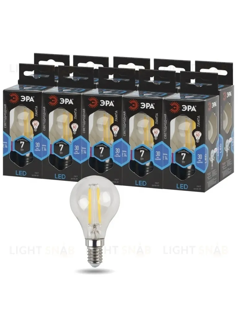 Лампа светодиодная Эра E14 7W 4000K F-LED P45-7W-840-E14 Б0027947 Б0027947