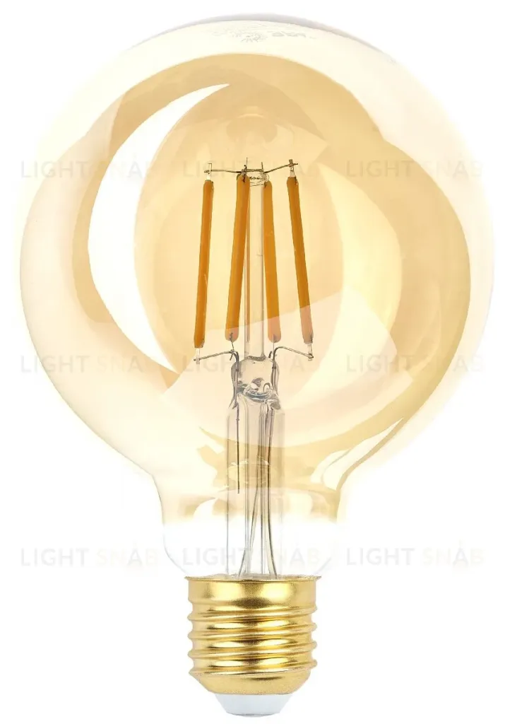 Лампа светодиодная Эра E27 7W 2400K F-LED G95-7W-824-E27 gold Б0047662 Б0047662