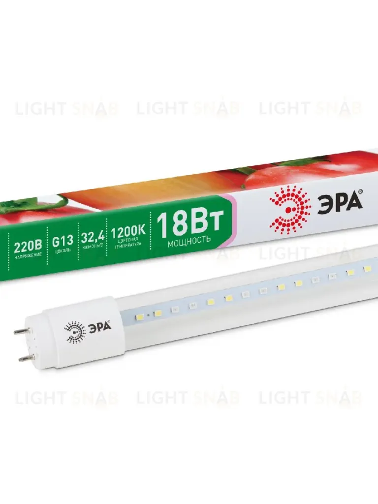 Фитолампа для растений светодиодная Эра G13 18W 1200K FITO-18W-Ra90-Т8-G13-NL Б0042987 Б0042987