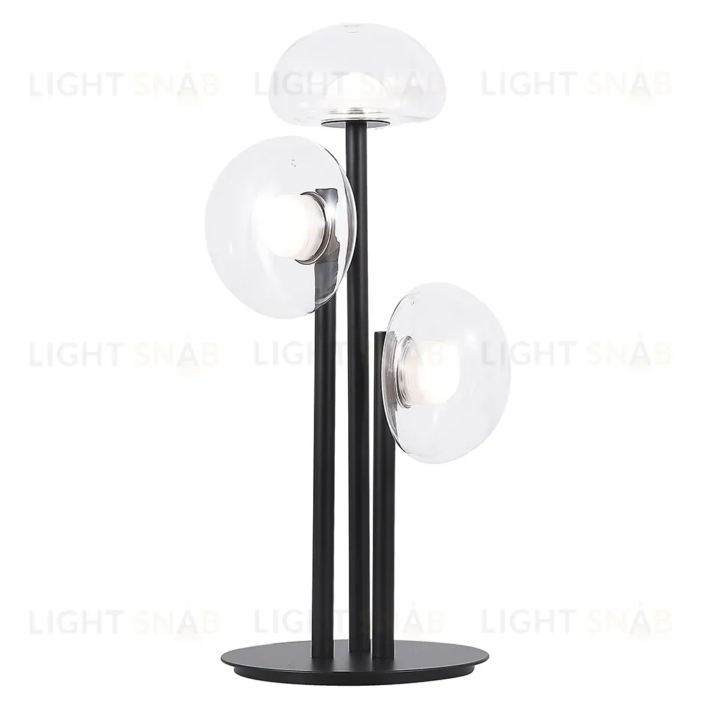 Настольная лампа Crystal Lux BOSQUE LG3 BLACK/TRANSPARENT BOSQUE LG3 BLACK/TRANSPARENT