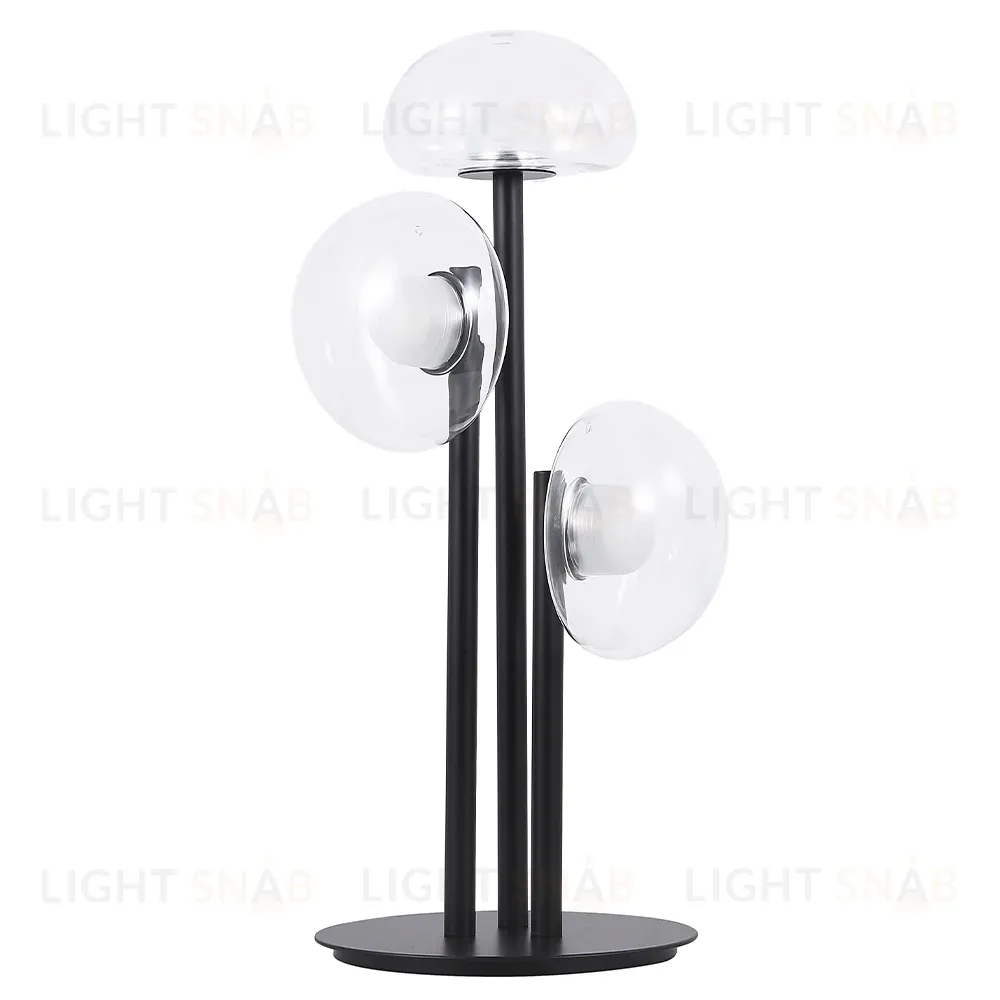 Настольная лампа Crystal Lux BOSQUE LG3 BLACK/TRANSPARENT BOSQUE LG3 BLACK/TRANSPARENT