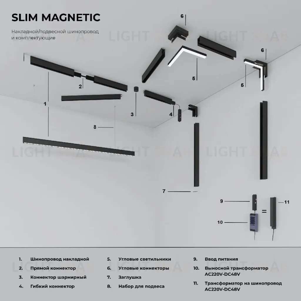 Коннектор круглый шарнирный для шинопровода Elektrostandard Slim Magnetic 4690389198694 a063966 4690389198694