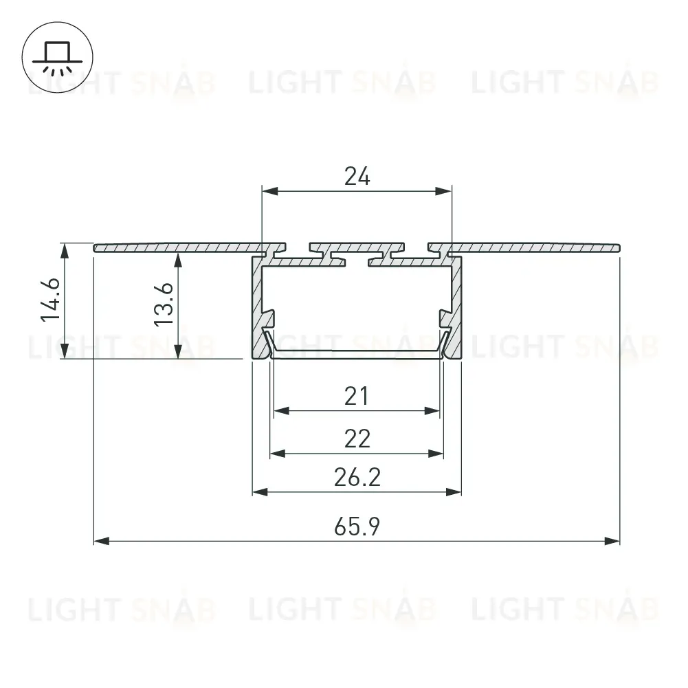 Профиль Arlight PLS-LOCK-H15-T-HIDE-3000 042807 042807