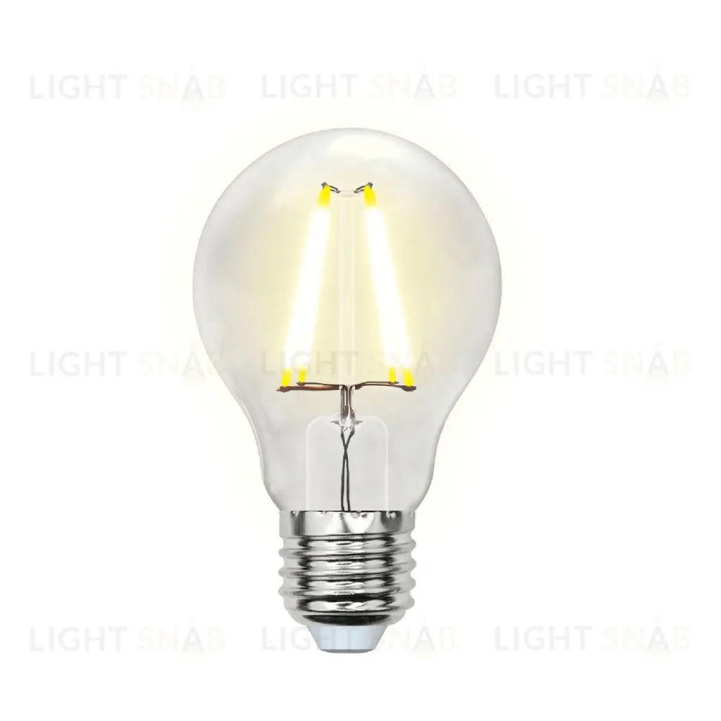 Лампа светодиодная (UL-00000198) Uniel E27 8W прозрачная LED-A60-8W/WW/E27/CL PLS02WH LED-A60-8W/WW/E27/CL PLS02WH картон