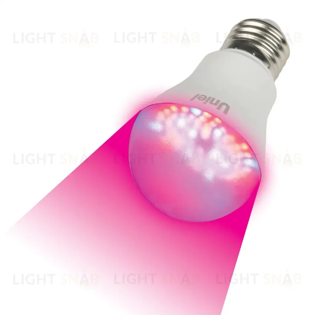 Лампа светодиодная для растений (09645) Uniel E27 9W прозрачная LED-A60-9W/SP/E27/CL ALM01WH LED-A60-9W/SP/E27/CL ALM01WH картон