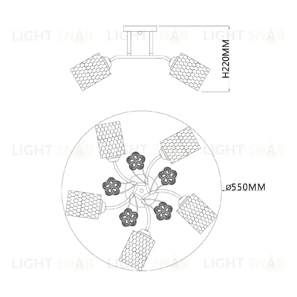 Потолочная люстра Escada Weigela 1113/5PL 1113/5PL