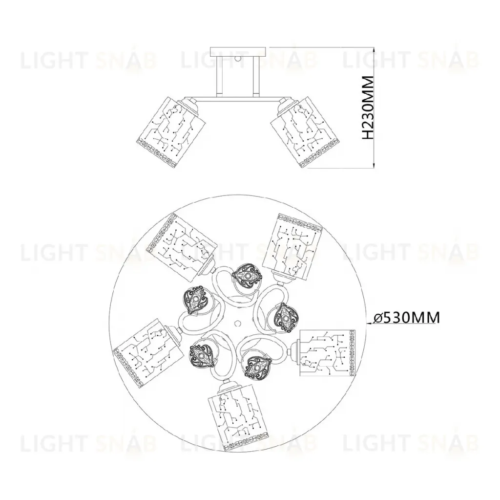 Потолочная люстра Escada Neulia 1118/5PL 1118/5PL