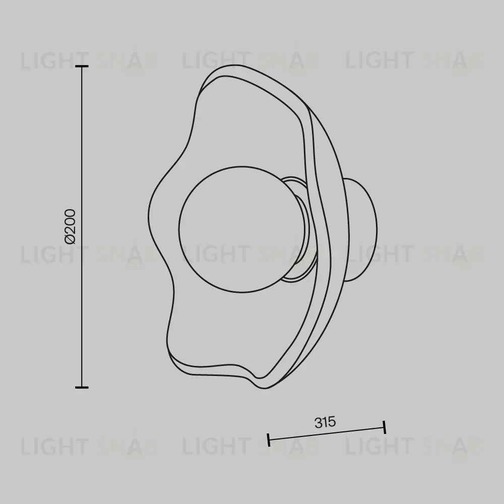 Настенный светильник Maytoni Miracle MOD207WL-01BS MOD207WL-01BS