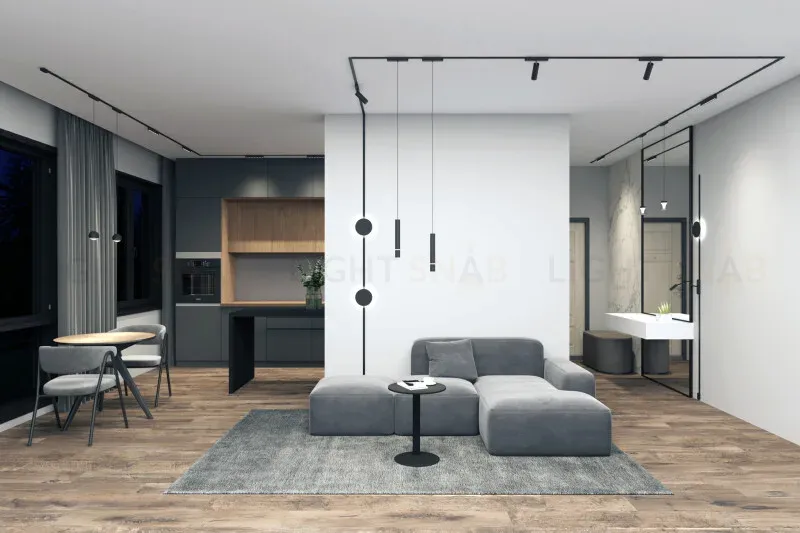 Трековый магнитный однофазный светильник Denkirs Air hang DK5375-BK DK5375-BK