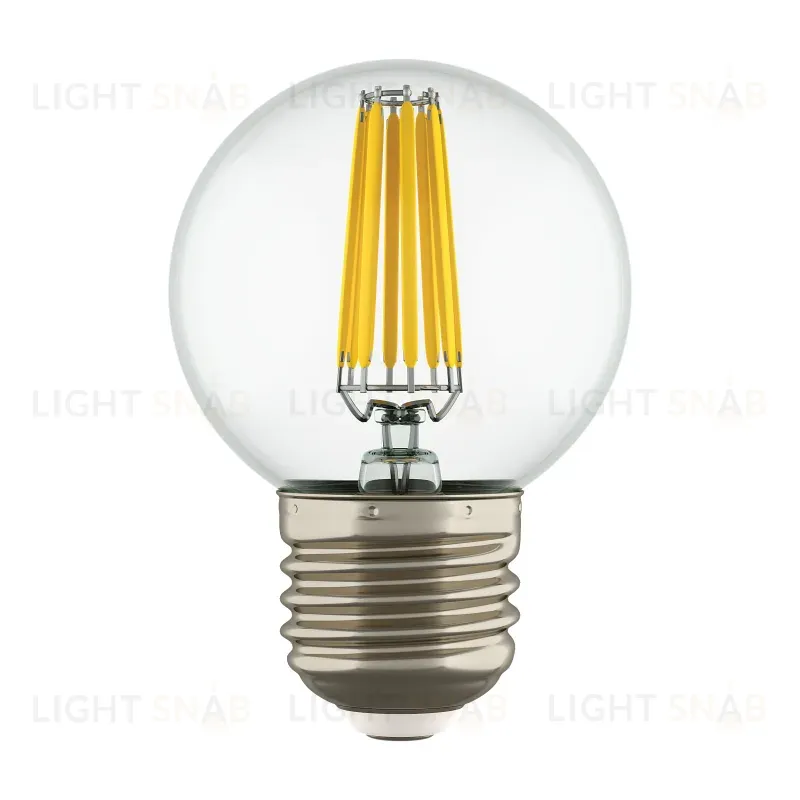 Лампа светодиодная филаментная Lightstar LED Filament E27 6W 4000K шар прозрачный 933824 933824