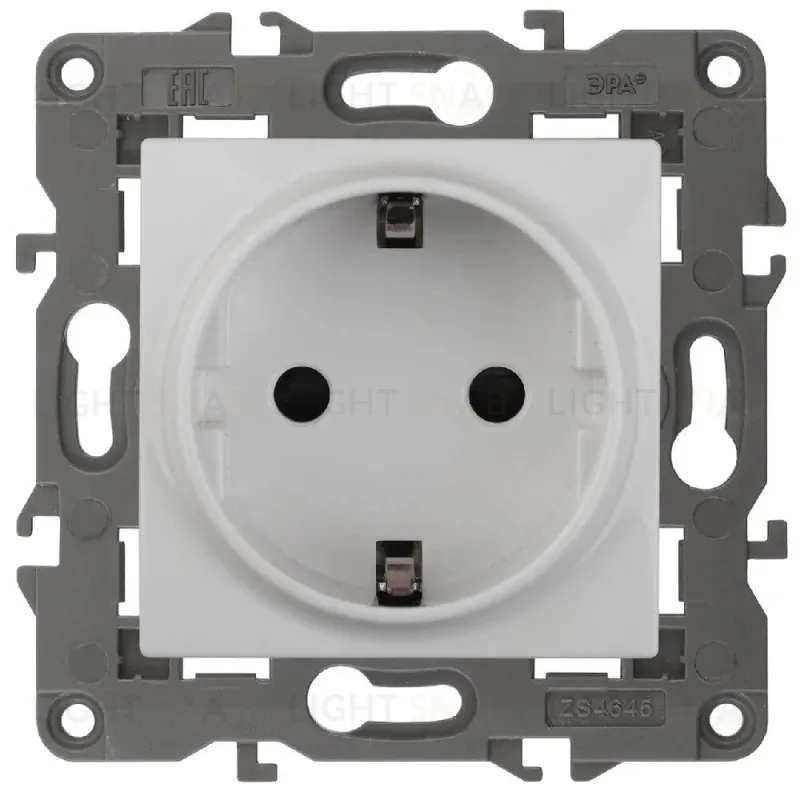 Розетка ЭРА Elegance 2P E Schuko 16A 250V 14-2101-01 Б0034264 Б0034264