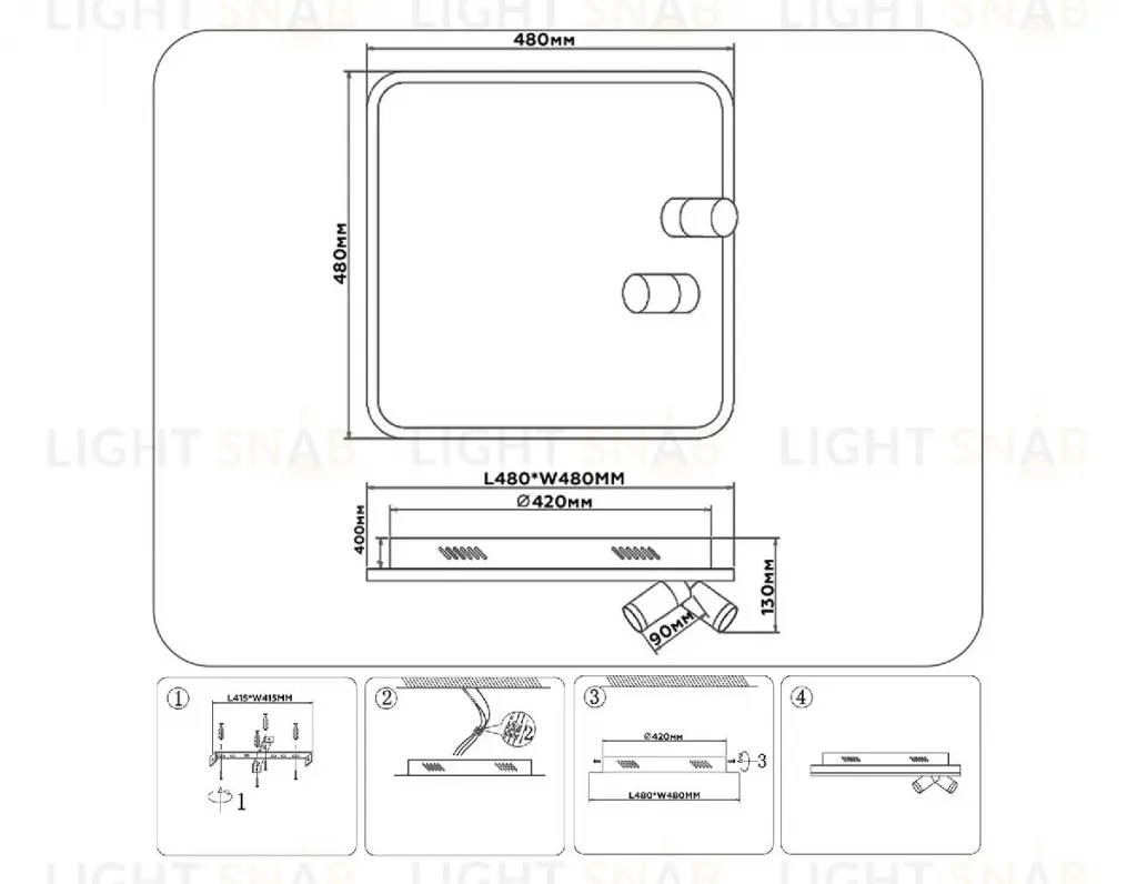 Потолочная люстра Ambrella Light Comfort LineTech FL5114 FL5114