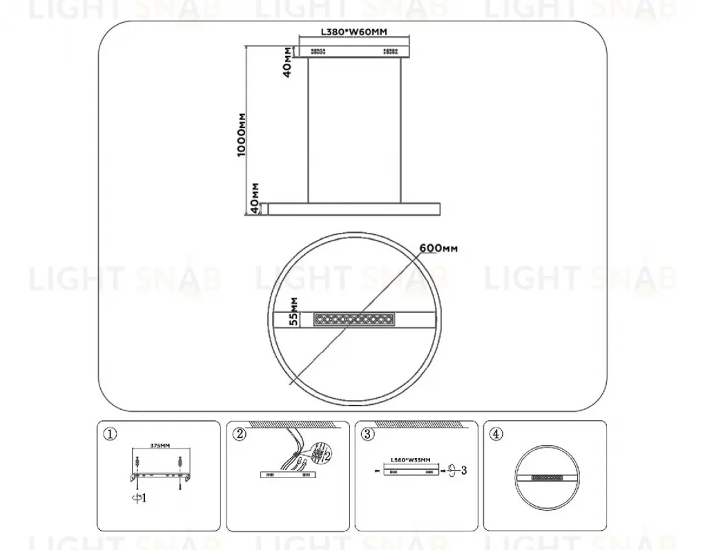 Подвесная люстра Ambrella Light Comfort LineTech FL51488 FL51488