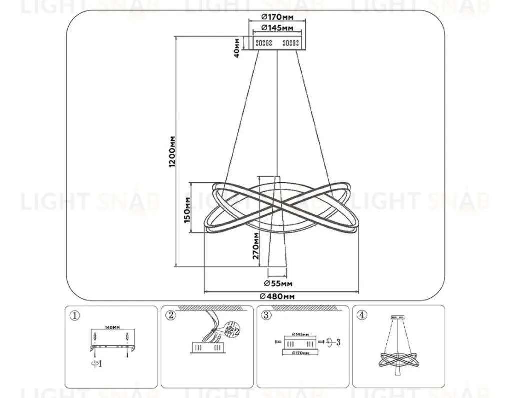 Подвесная люстра Ambrella Light Comfort LineTech FL5368 FL5368